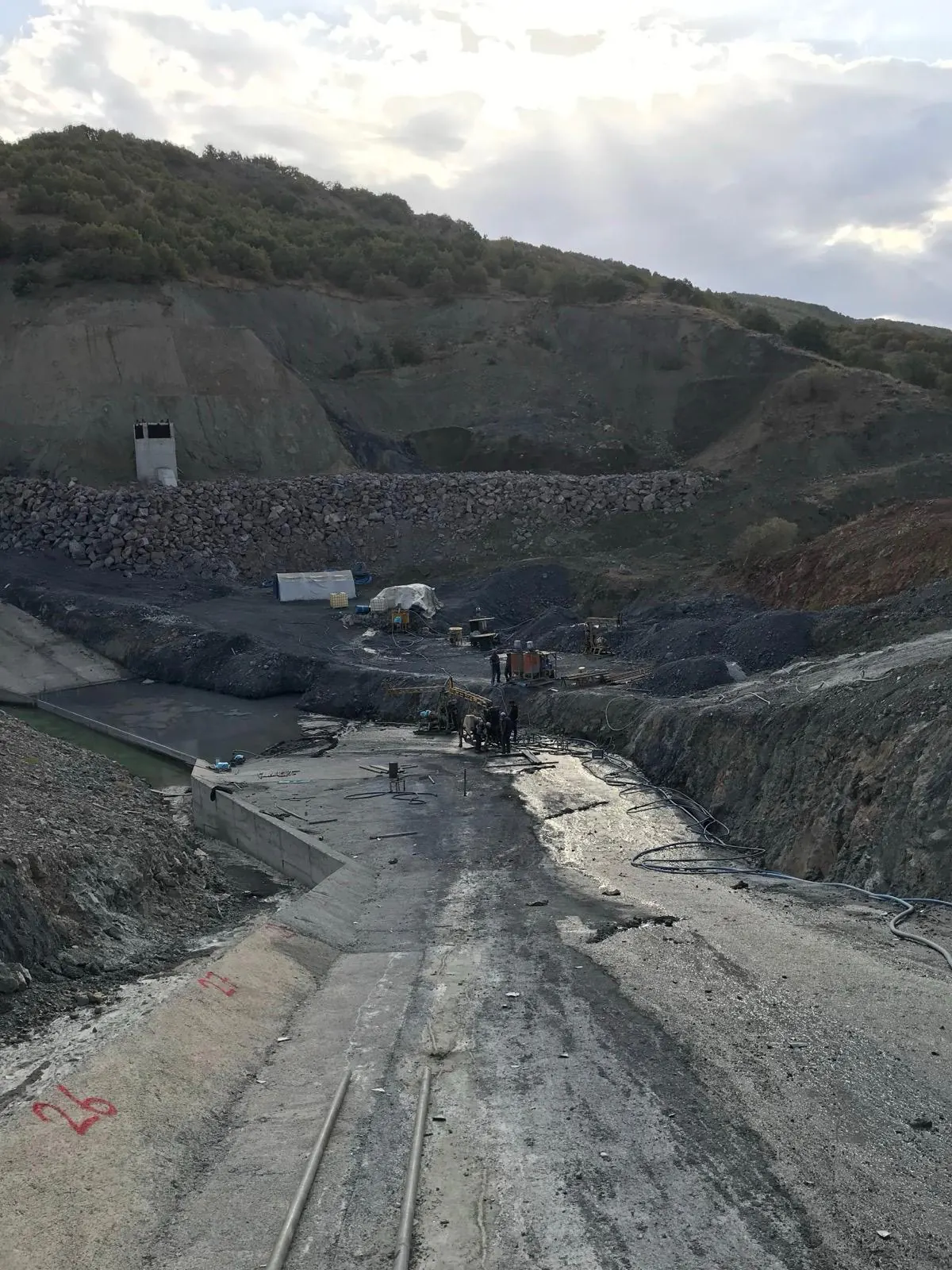 Kutluşar Göleti'nde enjeksiyon sahası